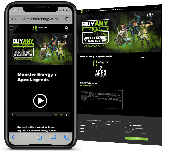 Receipt API to Power a Program for Monster Energy T3 Apex